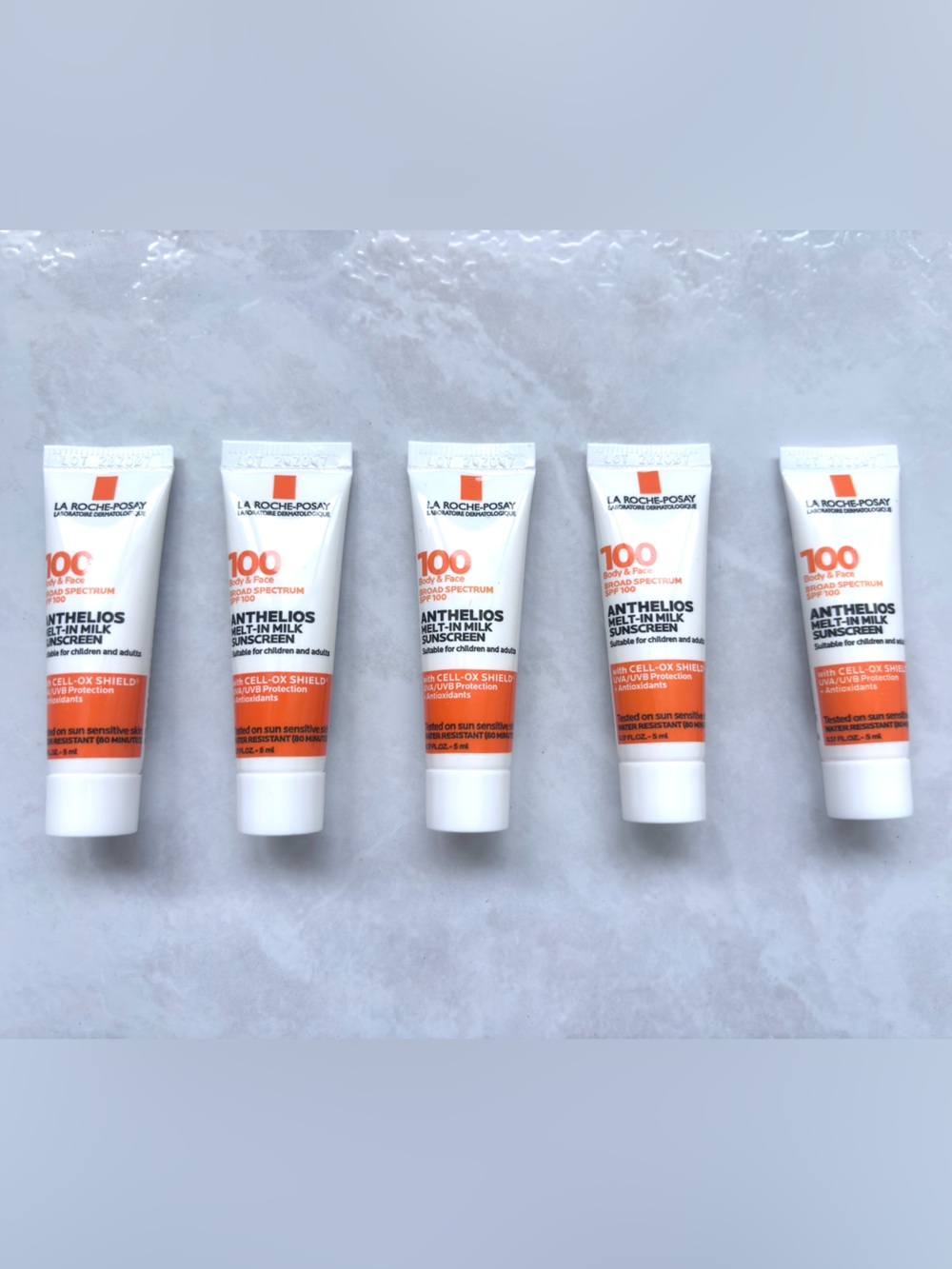 New Set of 5 La Roche-Posay Anthelios Melt-In Milk Sunscreen SPF 100 mini/travel